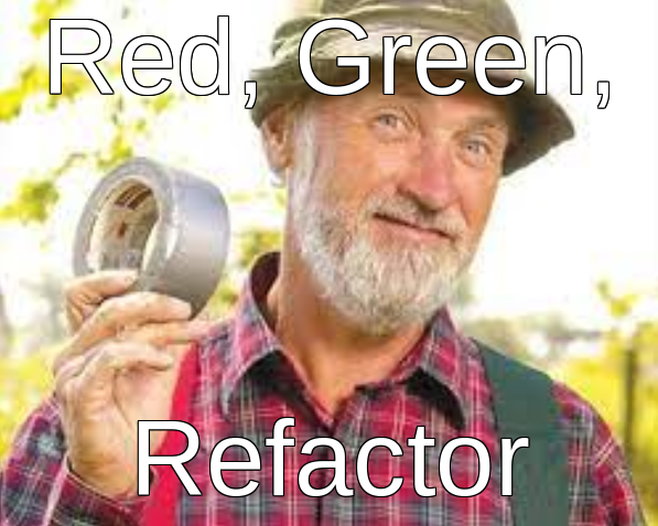 Red Green, holding ducttape